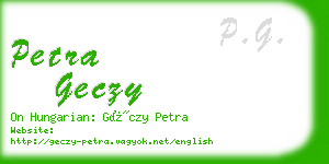 petra geczy business card